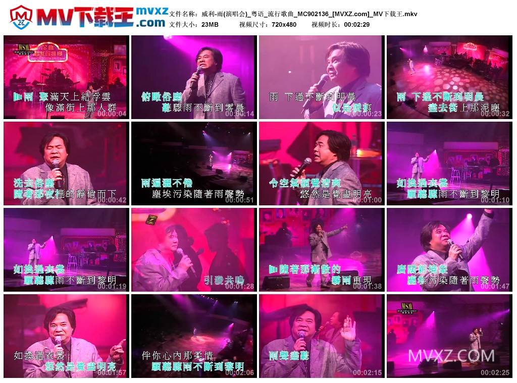 威利-雨(演唱会)_粤语_流行歌曲_MC902136